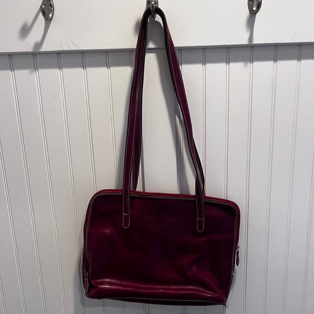 I. Medici red leather shoulder bag